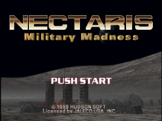 Nectaris Military Madness title screen for Playstation